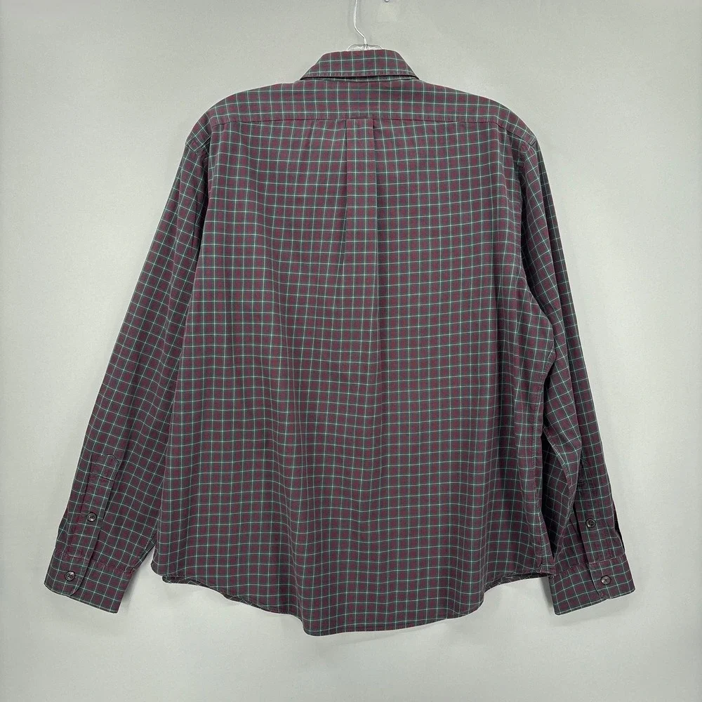 Polo Ralph Lauren Shirt Mens 2XL Multicolor Plaid Button Up Long Sleeve Vintage